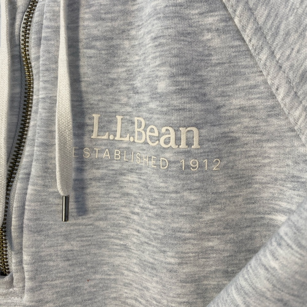 LLBean quarter zip hooded pullover